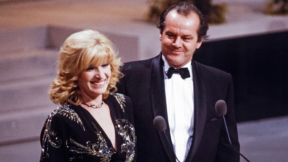 Monica Vitti with Jack Nicholson at the Cesars, the French film awards, in 1984