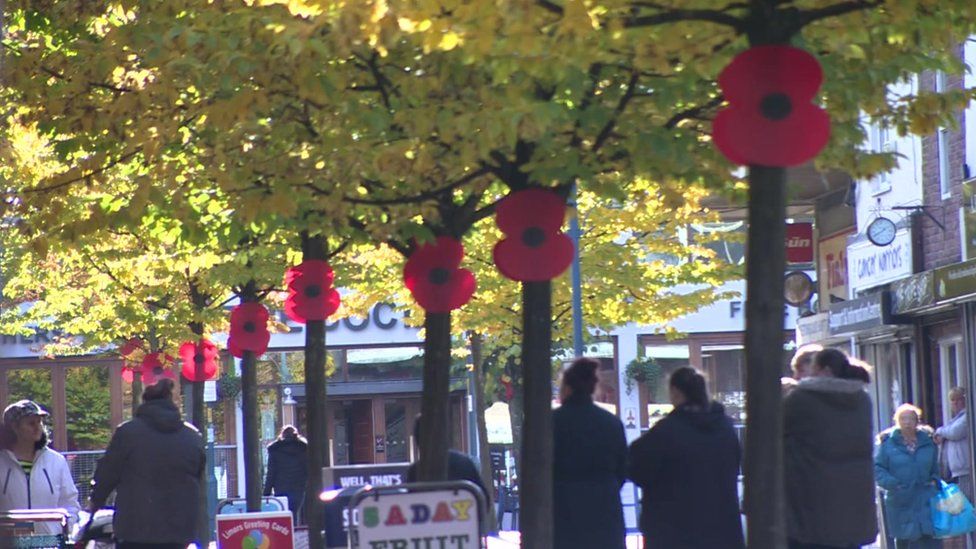 Poppies on trees