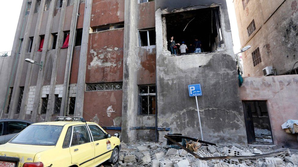 Syria War Suicide Bombers Target Damascus Police Station Bbc News 