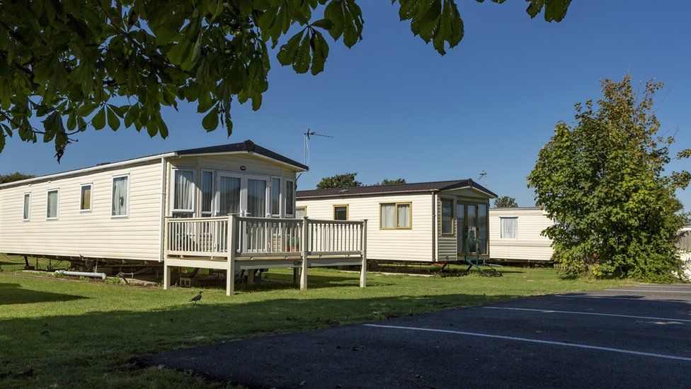 Caravans at Marlie Holiday Park in New Romney, Kent