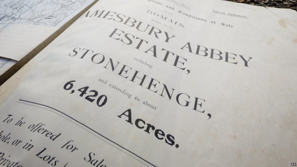 Stonehenge auction brochure from 1915
