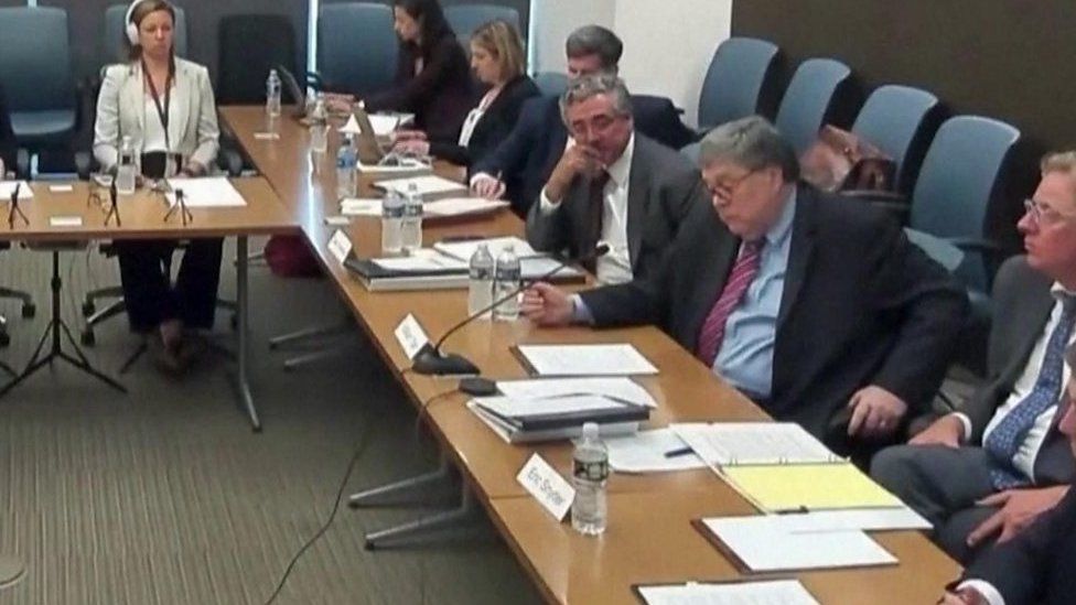 Bill Barr talking at the Capitol riot inquiry