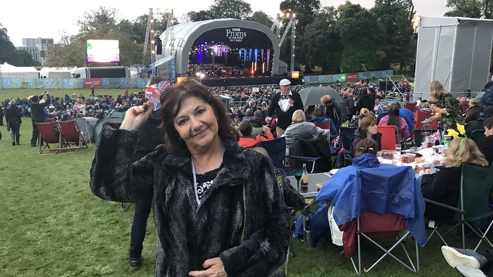 Caroline Jones at BBC Proms in the Park in Swansea