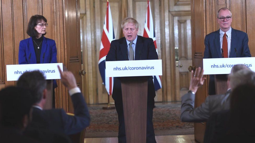 Boris Johnson and advisers