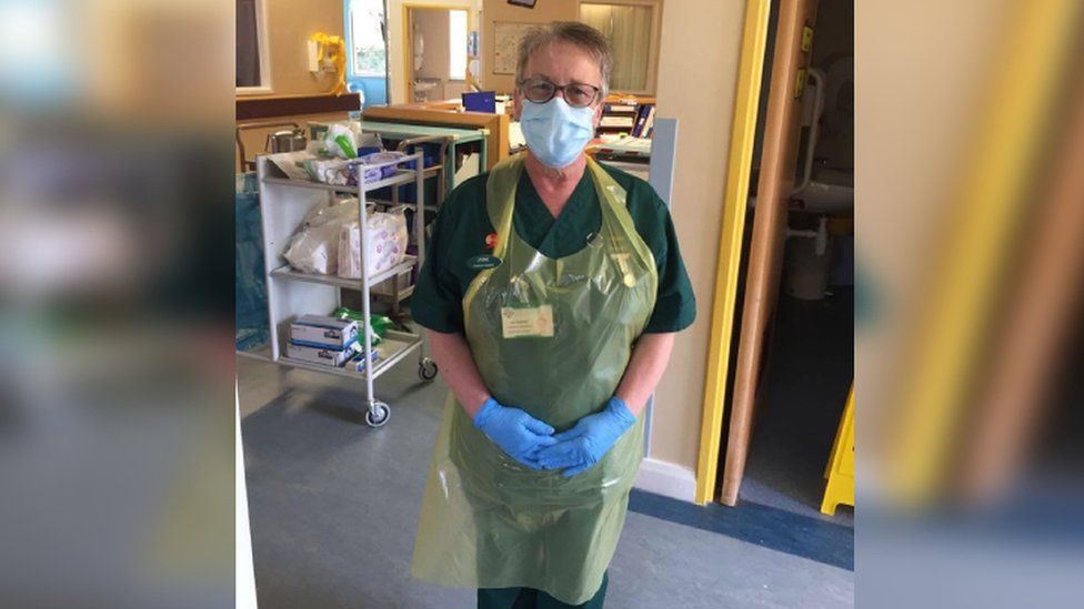 Lynne Wakefield in PPE