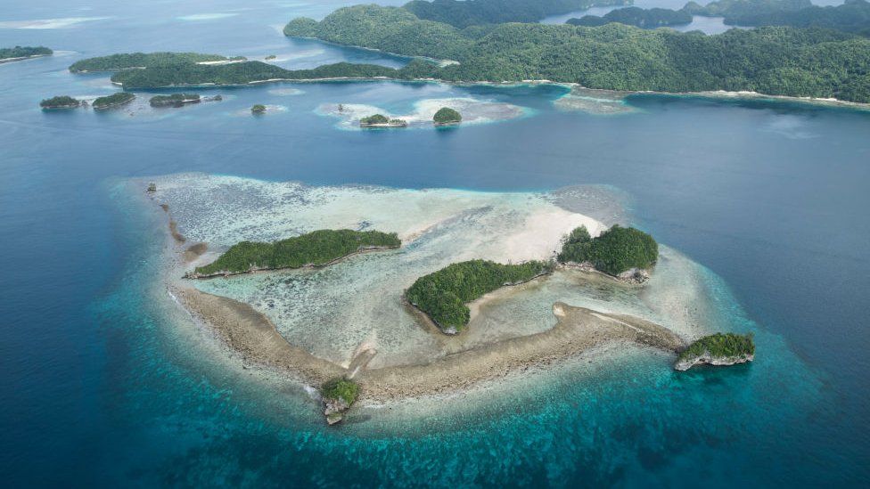 The Rock Islands in Palau. 