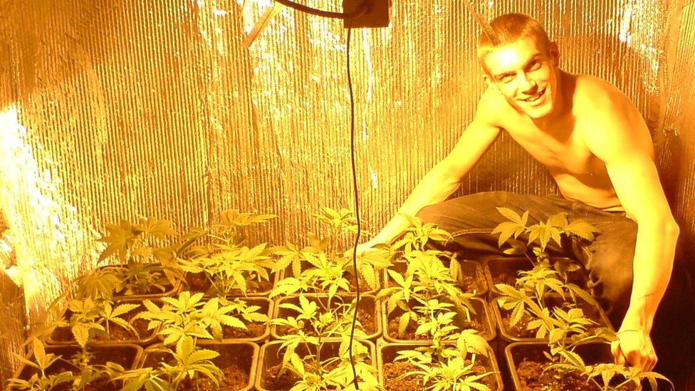 A photograph of Maxwell posing with cannabis, recovered from one of his memory cards