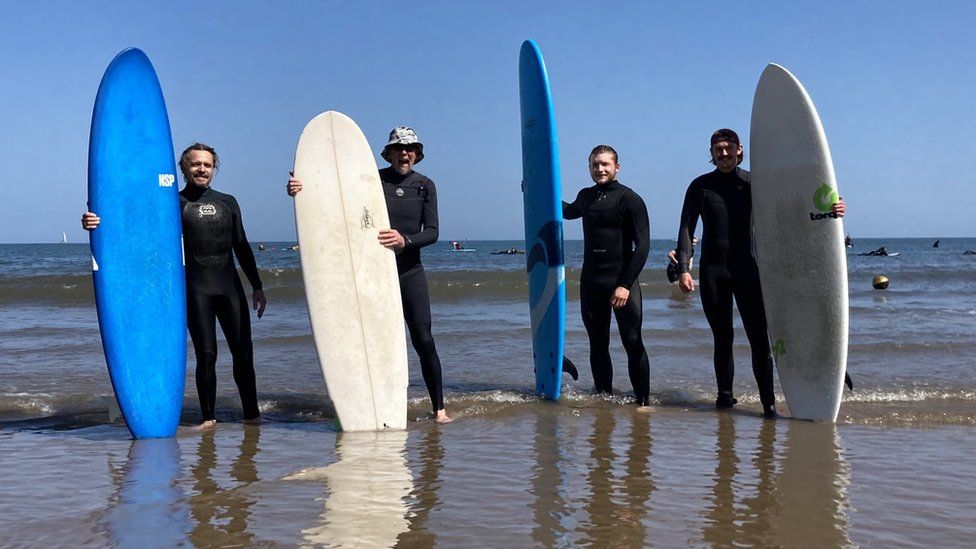 Surfers in Scarborough