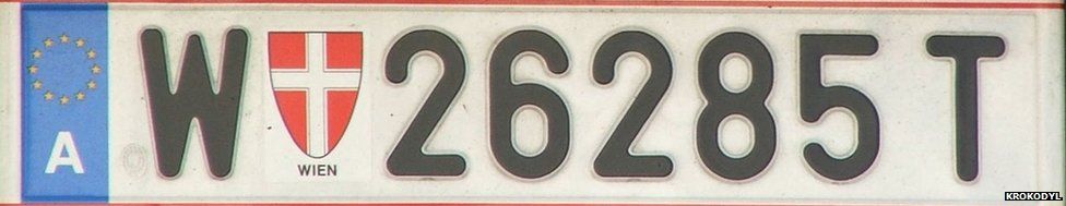Austrian number plate