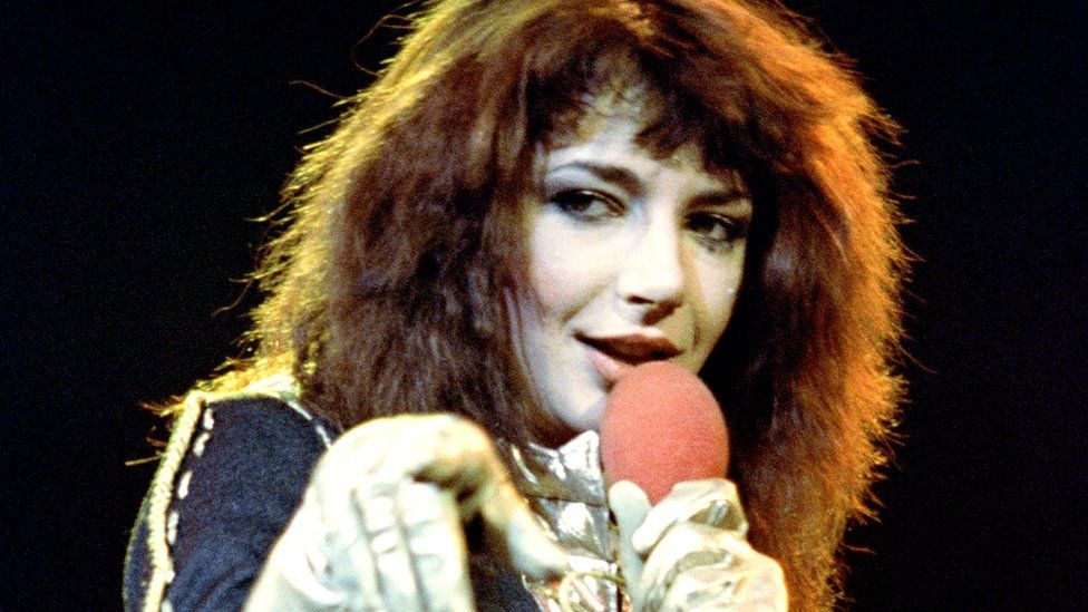 Kate Bush performs on stage at Hammersmith Odeon, London, 12th May 1979