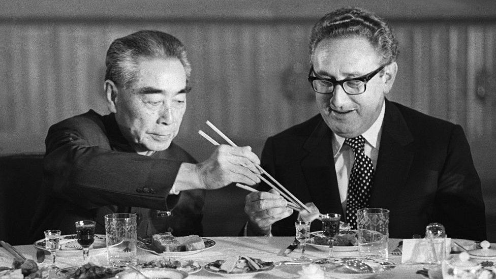 Kissinger with Zhou Enlai