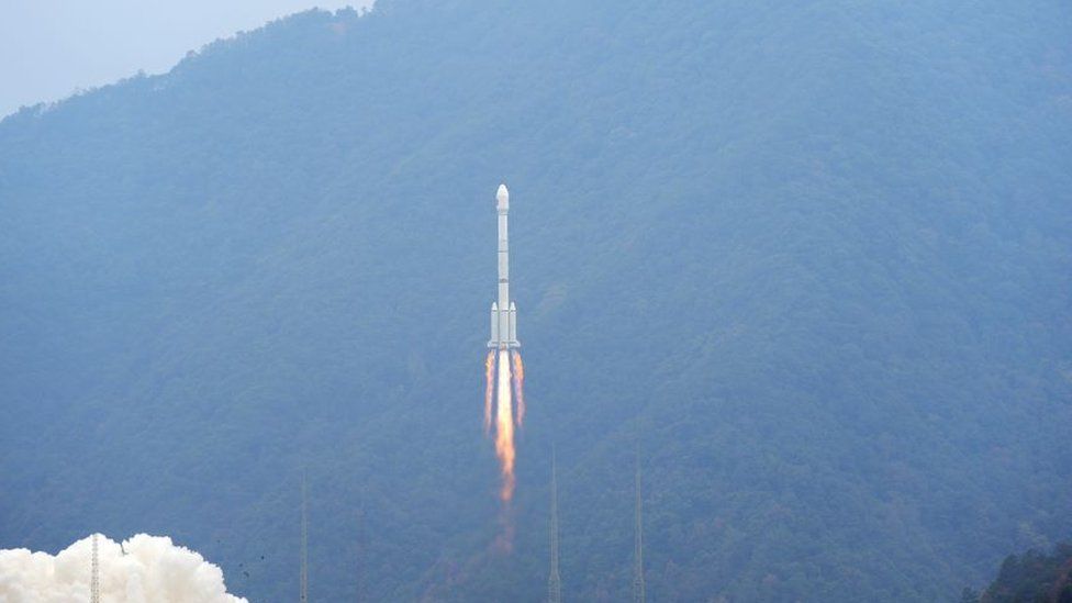 File photo of a satellite carrier rocket