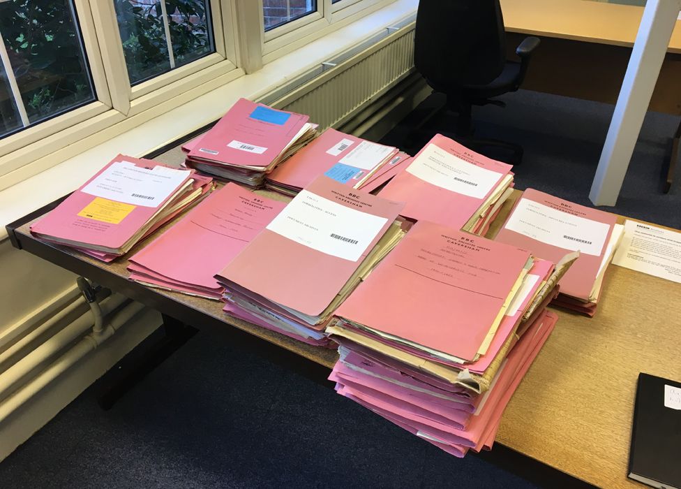 The vetting files at the BBC's Written Archives in Caversham