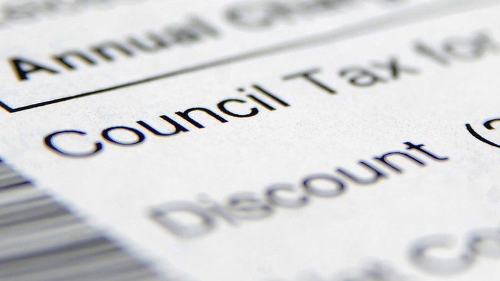 Close-up of a council tax letter