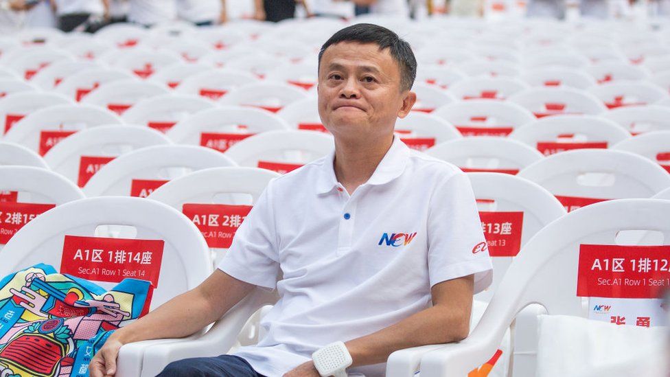 Alibaba founder Jack Ma attends Alibaba 20th Anniversary Party at Hangzhou Olympic Centre Stadium