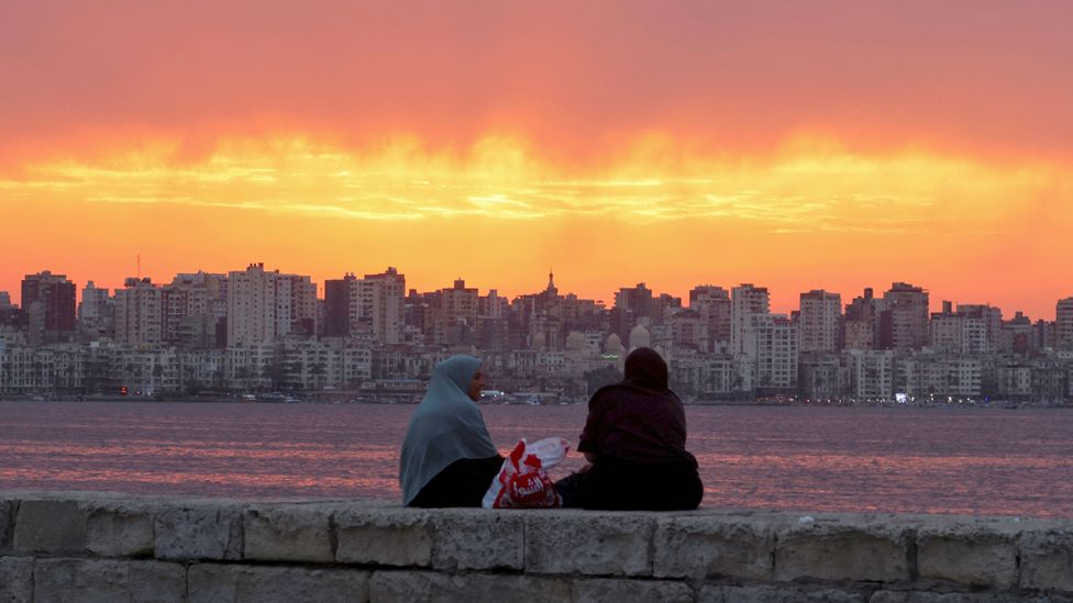 A sunset in Alexandria, Egypt - Sunday 8 October 2023
