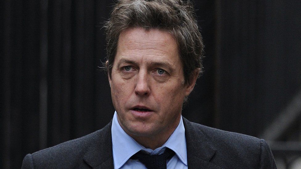 A picture showing Hugh Grant attended the Leveson Inquiry in central London in 2011