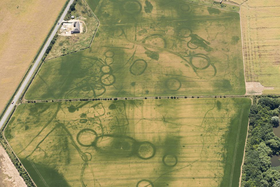 Eynsham field aerial view