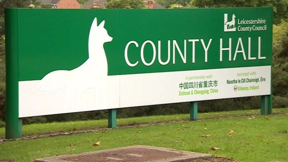 Leicestershire County Council sign