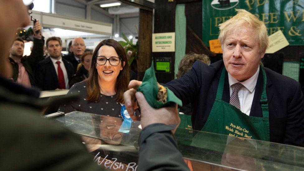 Fay Jones with Boris Johnson