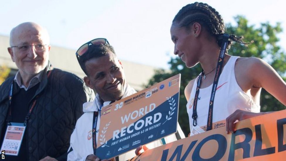 Ethiopia's Letesenbet Gidey smashes women's half marathon world record
