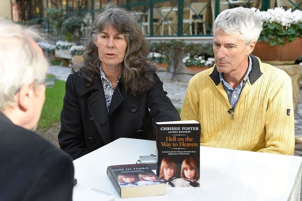 Chrissie and Anthony Foster with her book, Hell on the Way to Heaven
