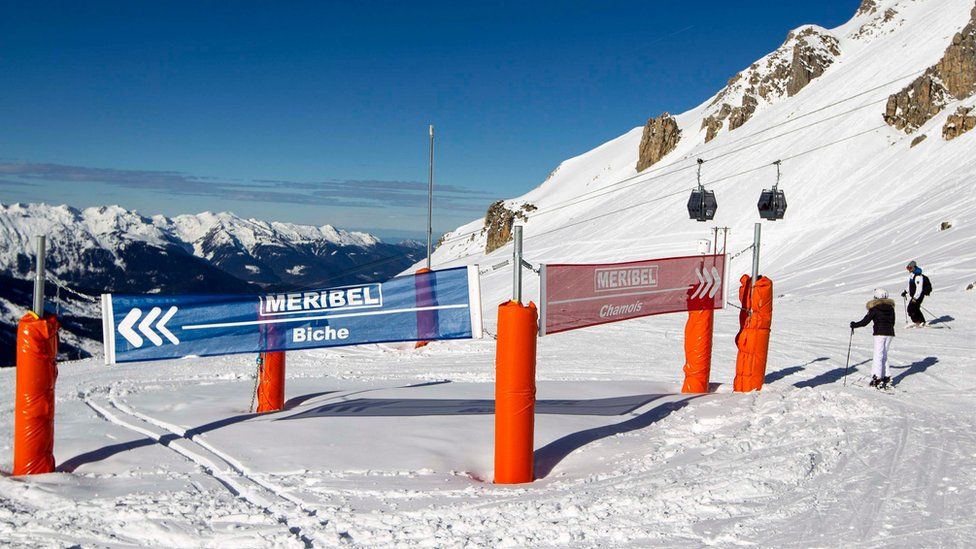 The ski resort of Meribel in the French Alps