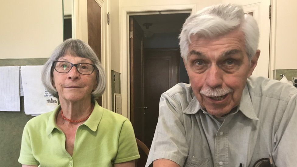 Stella Heatley (L) discusses the 1967 Detroit riots with her husband, Henry (R) at their home in Detroit.