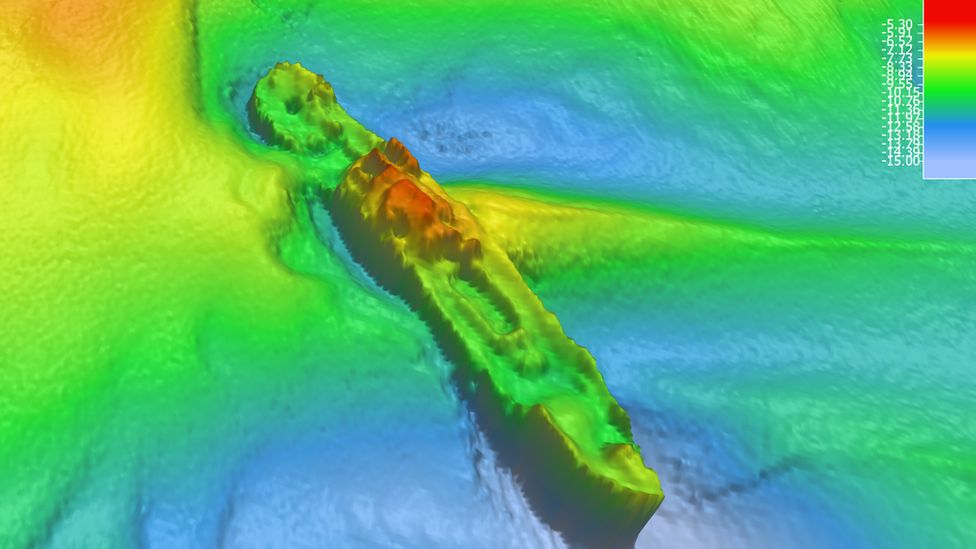 The wreck is already being reburied by the shifting sands of the Bristol Channel