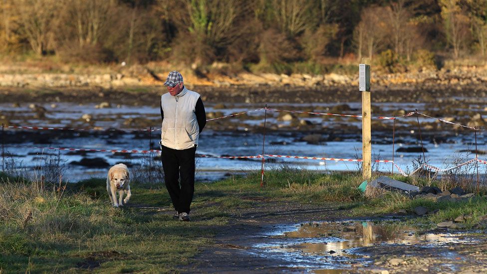 sign on Dalgety Bay beach