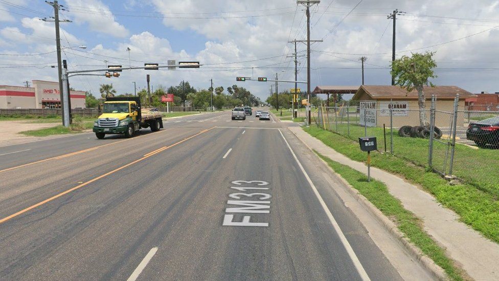 The road in Brownsville, Texas where the crash happened