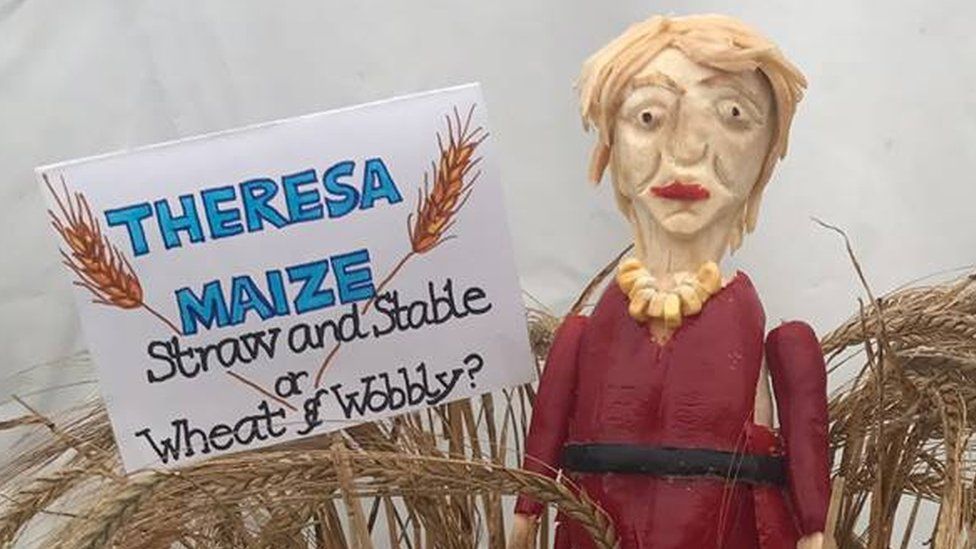 Theresa May made of vegetables