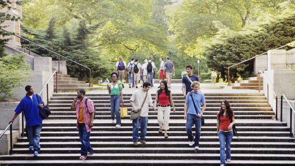 Stock photo of a college campus