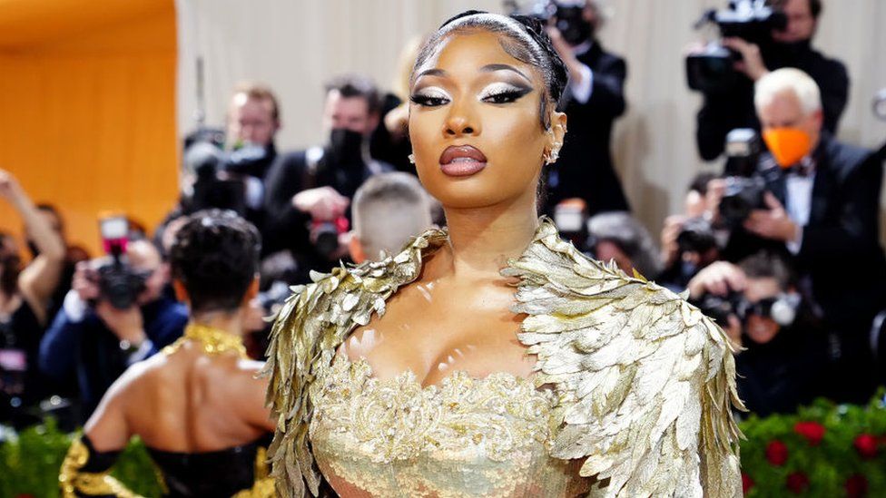 Megan Thee Stallion attends The 2022 Met Gala Celebrating "In America: An Anthology of Fashion" at The Metropolitan Museum of Art on May 02, 2022 in New York City.