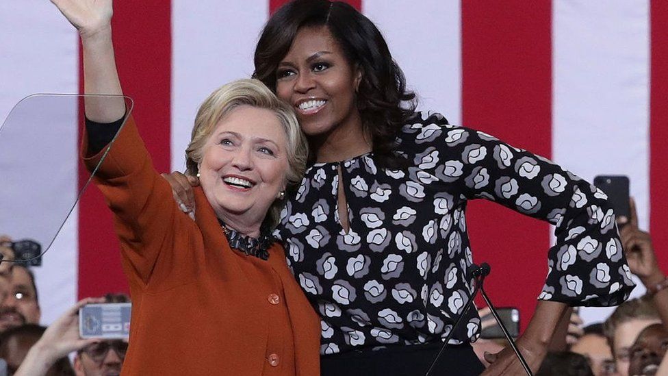 Michelle and Hillary
