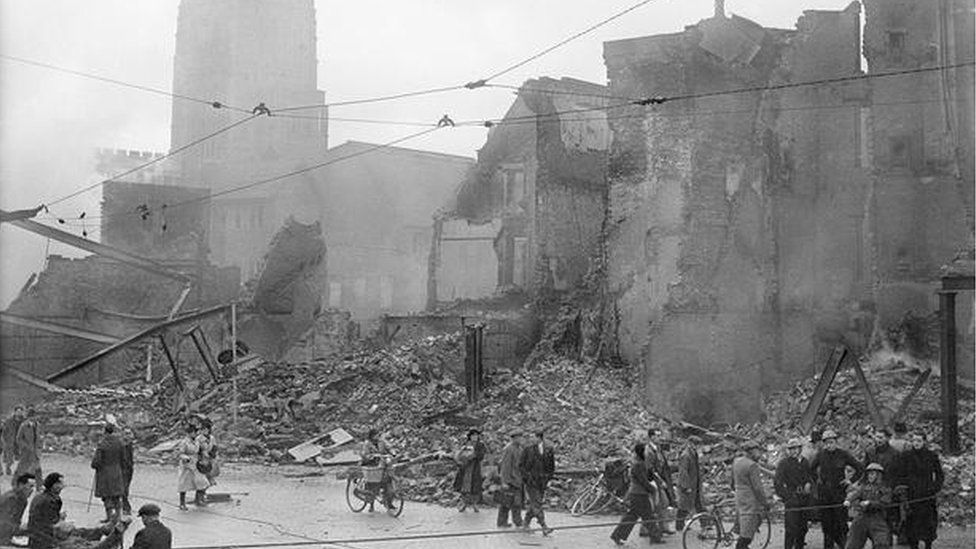 The aftermath of the Blitz