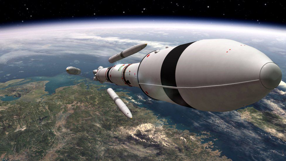 Artist's impression of the launch of the UAE Mars mission