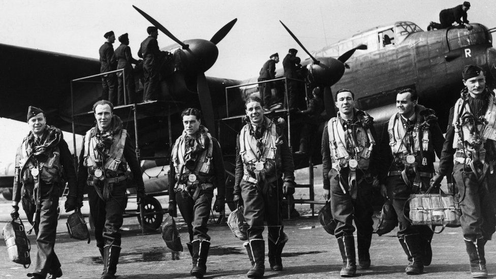 Lancaster bomber crew, April 1943