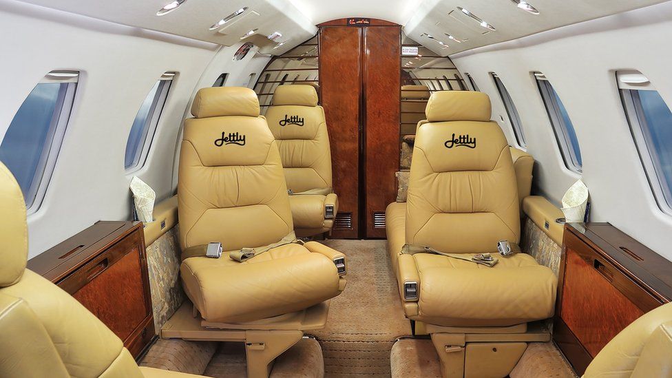 Interior of a private plane