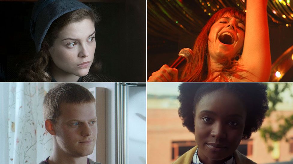 Clockwise from top left: Sophie Cookson, Jessie Buckley, Kiki Layne and Lucas Hedges