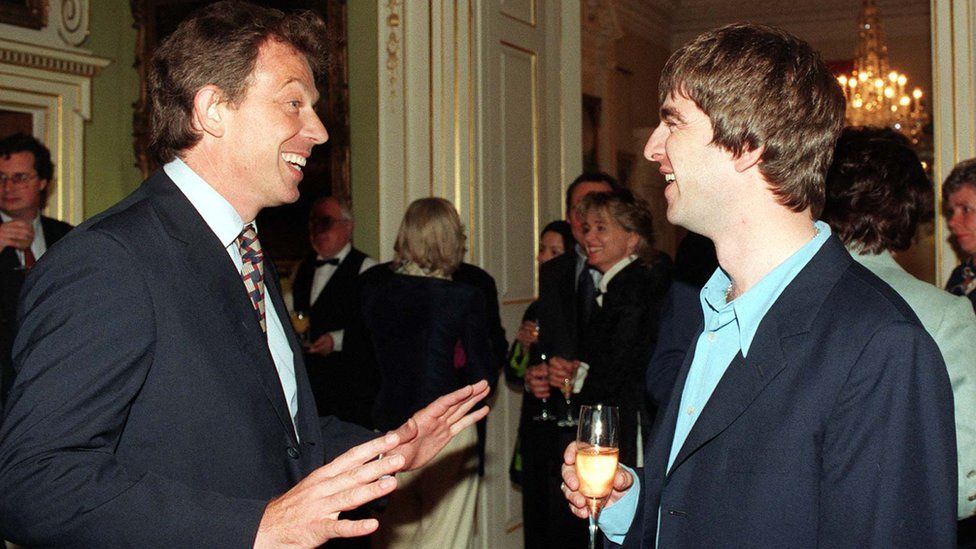 Tony Blair and Noel Gallagher