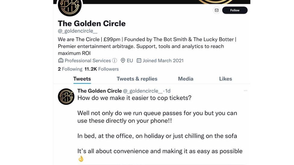Скриншот твита The Golden Circle