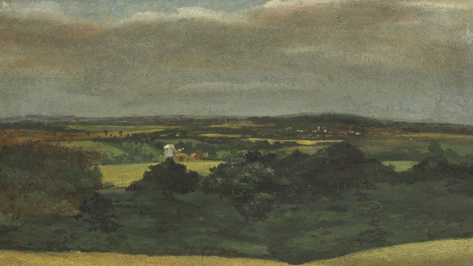 Constable 10701 Dedham Vale in 1802 Postcard 