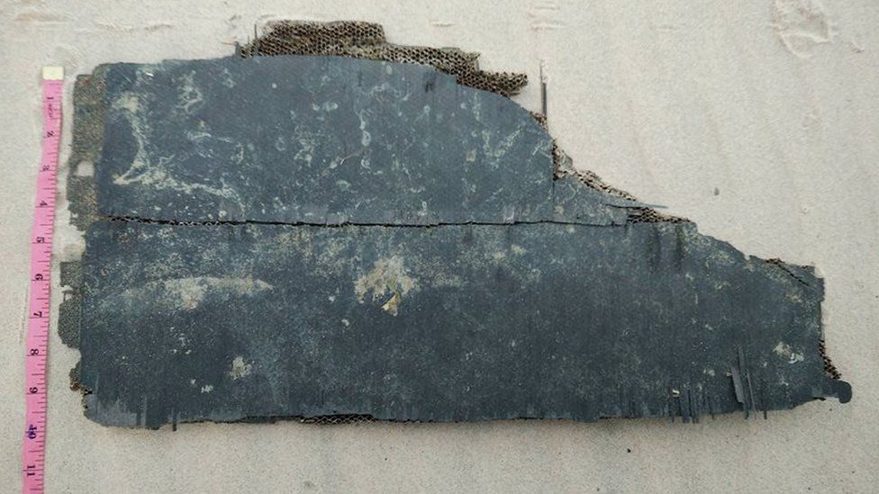 Piece of debris that has been found in Madagascar