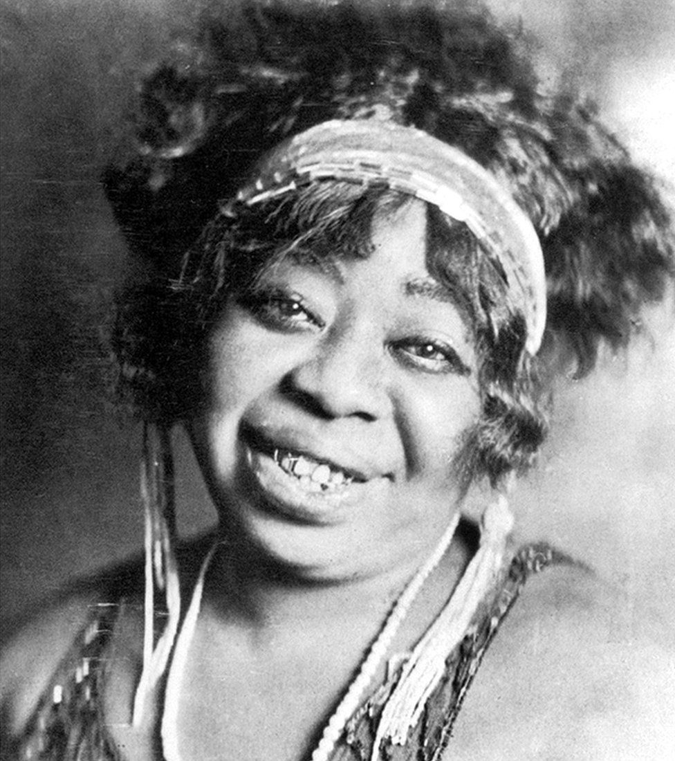 Ma Rainey was one of the first African American professional Blues singers and famous for her flamboyant style
