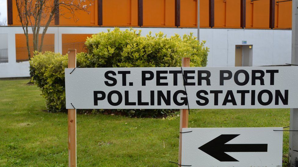 St Peter Port Polling Station sign