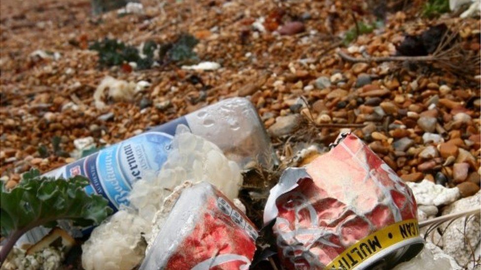 Rubbish on the beach