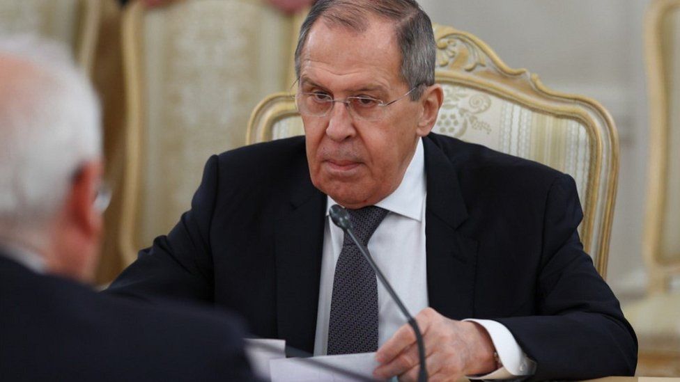 Russian Foreign Minister Sergei Lavrov meeting EU's Josep Borrell in Moscow, 5 Feb 21