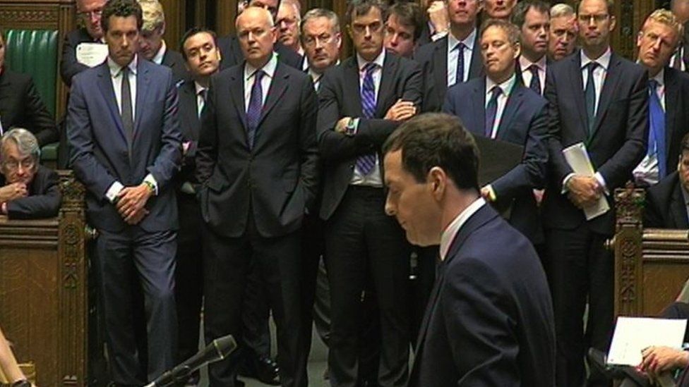 Iain Duncan Smith watches George Osborne