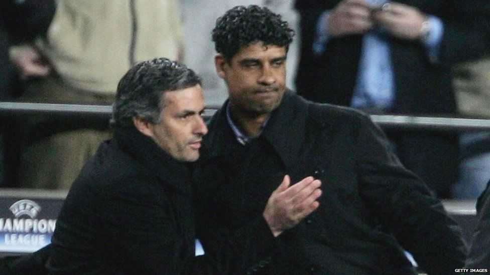 Jose Mourinho and Frank Rijkaard